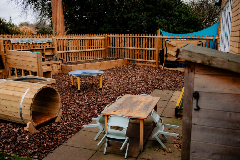 Outdoor Play Area with Seating for Activities
